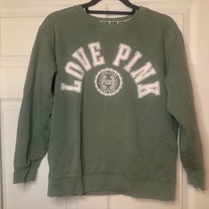 PINK Collegiate Crew Neck Pullover Swearshirt